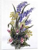 Bluebell posy with cowslips, dogroses and lily by Nell Hill