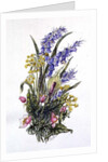 Bluebell posy with cowslips, dogroses and lily by Nell Hill