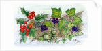 Log of Ivy, Holly and Hazelnuts by Nell Hill