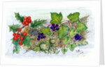 Log of Ivy, Holly and Hazelnuts by Nell Hill