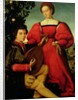 Venetian Lady and Lute Player by Italian School