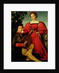 Venetian Lady and Lute Player by Italian School