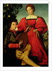 Venetian Lady and Lute Player by Italian School