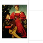 Venetian Lady and Lute Player by Italian School