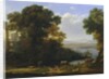 Classical river scene with a view of a town by Claude Lorrain