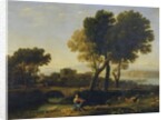 Landscape with Apollo guarding the Cattle of Admetus and Mercury stealing them by Claude Lorrain (1600-82)