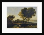Landscape with Apollo guarding the Cattle of Admetus and Mercury stealing them by Claude Lorrain (1600-82)
