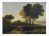 Landscape with Apollo guarding the Cattle of Admetus and Mercury stealing them by Claude Lorrain (1600-82)
