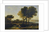 Landscape with Apollo guarding the Cattle of Admetus and Mercury stealing them by Claude Lorrain (1600-82)