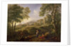 Classical landscape with figures and ruins by Jan Frans van Bloemen