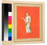 Female figure on pedestal with patera and amphora. by Pietro Santi Bartoli
