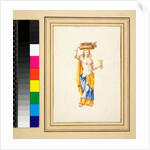 Large design of a wall with paintings. by Pietro Santi Bartoli