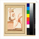 Copy of a mosaic of a Man with pointed cap pouring from vase. by Pietro Santi Bartoli