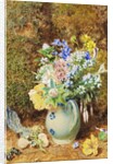 Pale Blue China Jug with Heaths and Small Flowers, c.1860 by William Henry Hunt