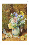 Pale Blue China Jug with Heaths and Small Flowers, c.1860 by William Henry Hunt