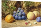 Black Grapes, Peaches, Apricots and Raspberries, c.1860 by William Henry Hunt