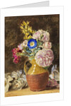 Mixed Flowers in a Brown and Fawn Jug, c.1860 by William Henry Hunt