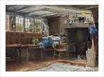 Interior of Anne Hathaway's Cottage, with cat by Henry Eddowes Keene