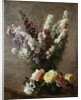 Roses and Larkspur, 1885 by Ignace Henri Jean Fantin-Latour