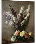 Roses and Larkspur, 1885 by Ignace Henri Jean Fantin-Latour