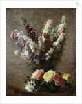 Roses and Larkspur, 1885 by Ignace Henri Jean Fantin-Latour