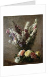 Roses and Larkspur, 1885 by Ignace Henri Jean Fantin-Latour