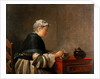 A Lady Taking Tea, 1735 by Jean-Baptiste Simeon Chardin