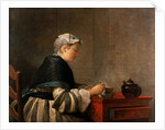 A Lady Taking Tea, 1735 by Jean-Baptiste Simeon Chardin