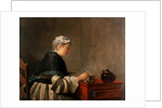 A Lady Taking Tea, 1735 by Jean-Baptiste Simeon Chardin