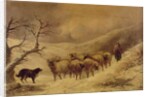 Shepherdess in the Snow, 1845-1900 by John Joseph Barker