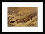 Shepherdess in the Snow, 1845-1900 by John Joseph Barker