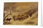 Shepherdess in the Snow, 1845-1900 by John Joseph Barker