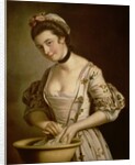 A Lady's Maid Soaping Linen by Henry Robert Morland