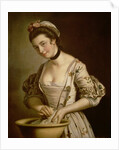 A Lady's Maid Soaping Linen by Henry Robert Morland