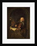 Man with a Violin by Gerrit or Gerard Dou