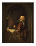 Man with a Violin by Gerrit or Gerard Dou