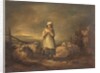 Gloucestershire Girl keeping Sheep by Thomas Barker