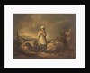 Gloucestershire Girl keeping Sheep by Thomas Barker