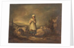 Gloucestershire Girl keeping Sheep by Thomas Barker