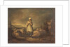 Gloucestershire Girl keeping Sheep by Thomas Barker