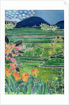 Lovina Ricefields with Lilies and Frangipani, Bali, 1996 by Hilary Simon