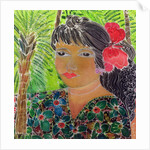 Lady with Hibiscus by Hilary Simon