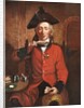A Chelsea Pensioner sipping tea out of a saucer by Michael William Sharp