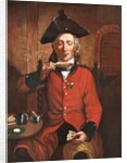 A Chelsea Pensioner sipping tea out of a saucer by Michael William Sharp