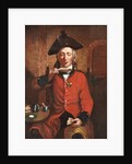 A Chelsea Pensioner sipping tea out of a saucer by Michael William Sharp