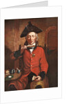 A Chelsea Pensioner sipping tea out of a saucer by Michael William Sharp