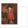 A Chelsea Pensioner sipping tea out of a saucer by Michael William Sharp
