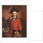 A Chelsea Pensioner sipping tea out of a saucer by Michael William Sharp