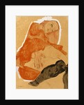 Girl in Red Robe and Black Stockings, 1911 by Egon Schiele