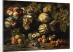 Still Life with Melons, Peaches, Figs, and Grapes, c. 1640-1650 by Michele Pace del Campidoglio